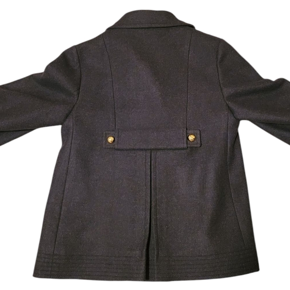 Coach 1941 Double Breasted Wool‎ Pea Coat Women's Size 10 Black w/ Gold Buttons - Picture 12 of 12